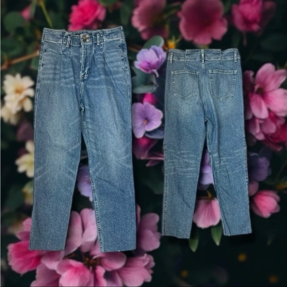 Hollister Jeans Sz 3R Curvy Ultra High Rise Mom Women Juniors Stretch Paperbag - Picture 1 of 10
